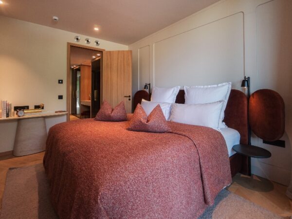 Bergloft main bedroom at Naturhotel Forsthofgut