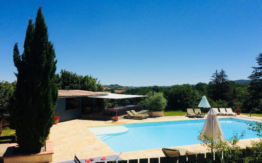 Pool area at French Hamlet