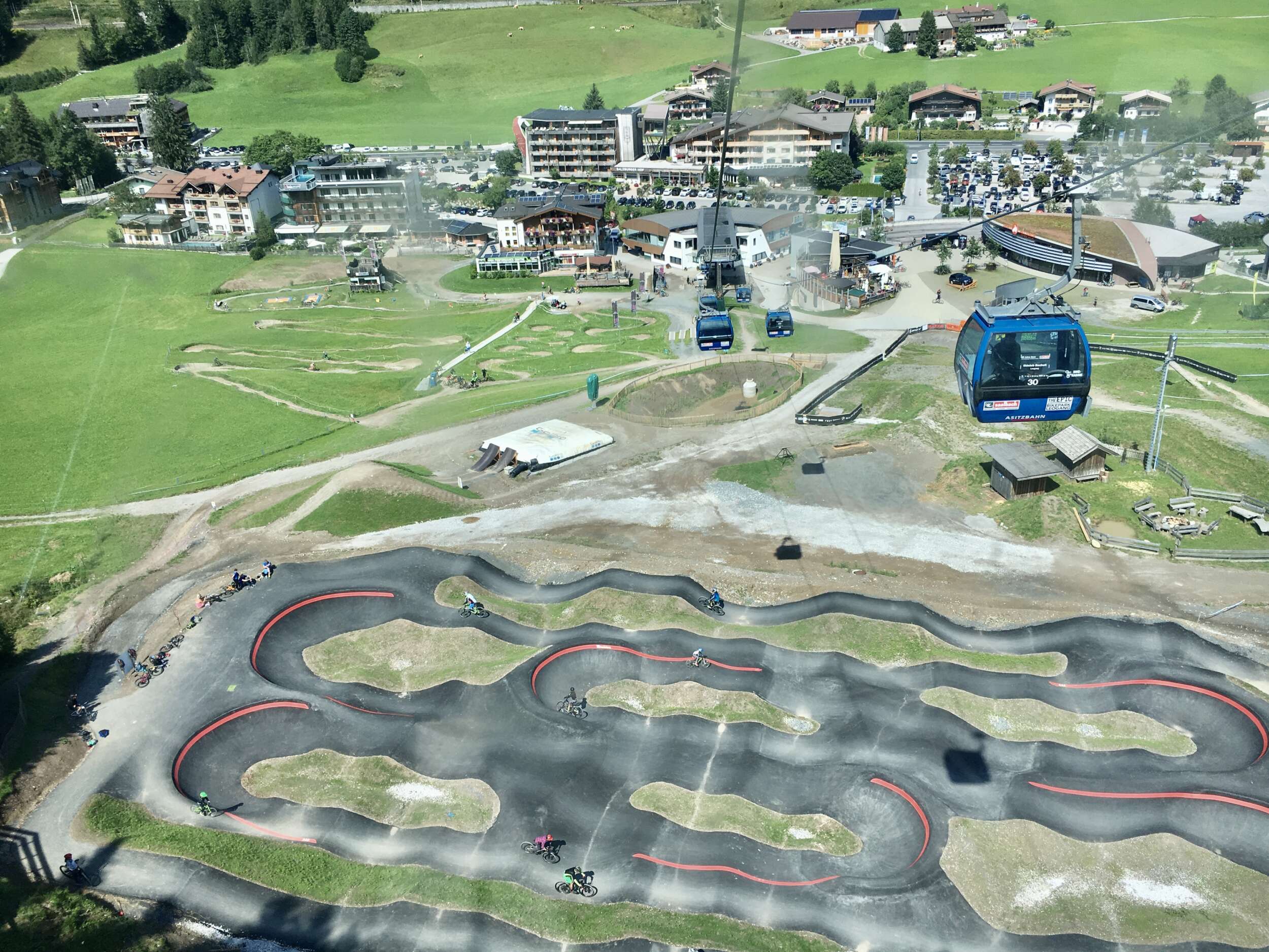 Bike park seen from above