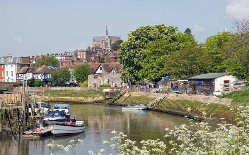 The Sussex Gardens Arundel Cathedral with The Little Voyager