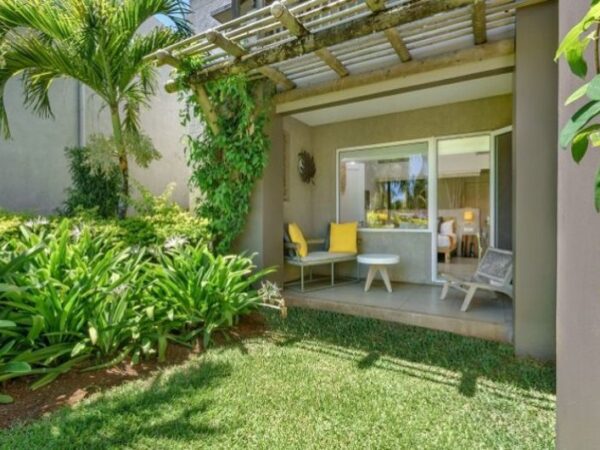 Family Deluxe Room terrace at Zilwa Attitude