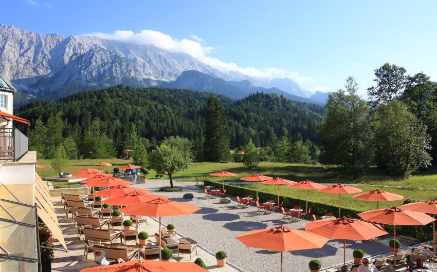 Terrace at Schloss Elmau
