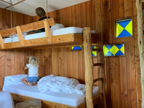 Inside treehouse at German Treehouses