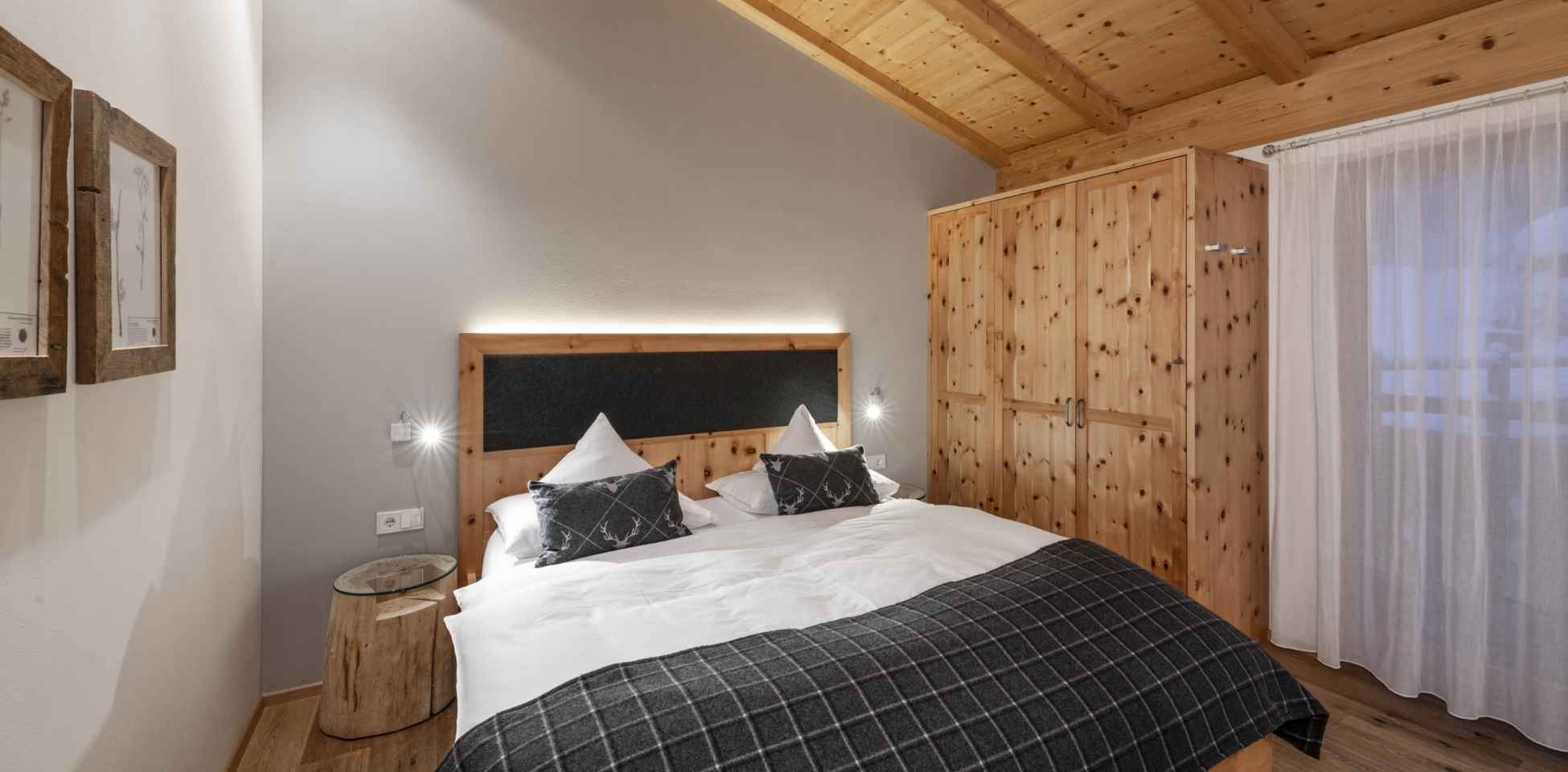 Double room inside Chalet at the South Tyrolean Nature Resort