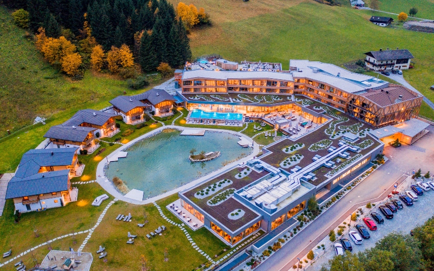 Aerial view from the South Tyrolean Nature Resort