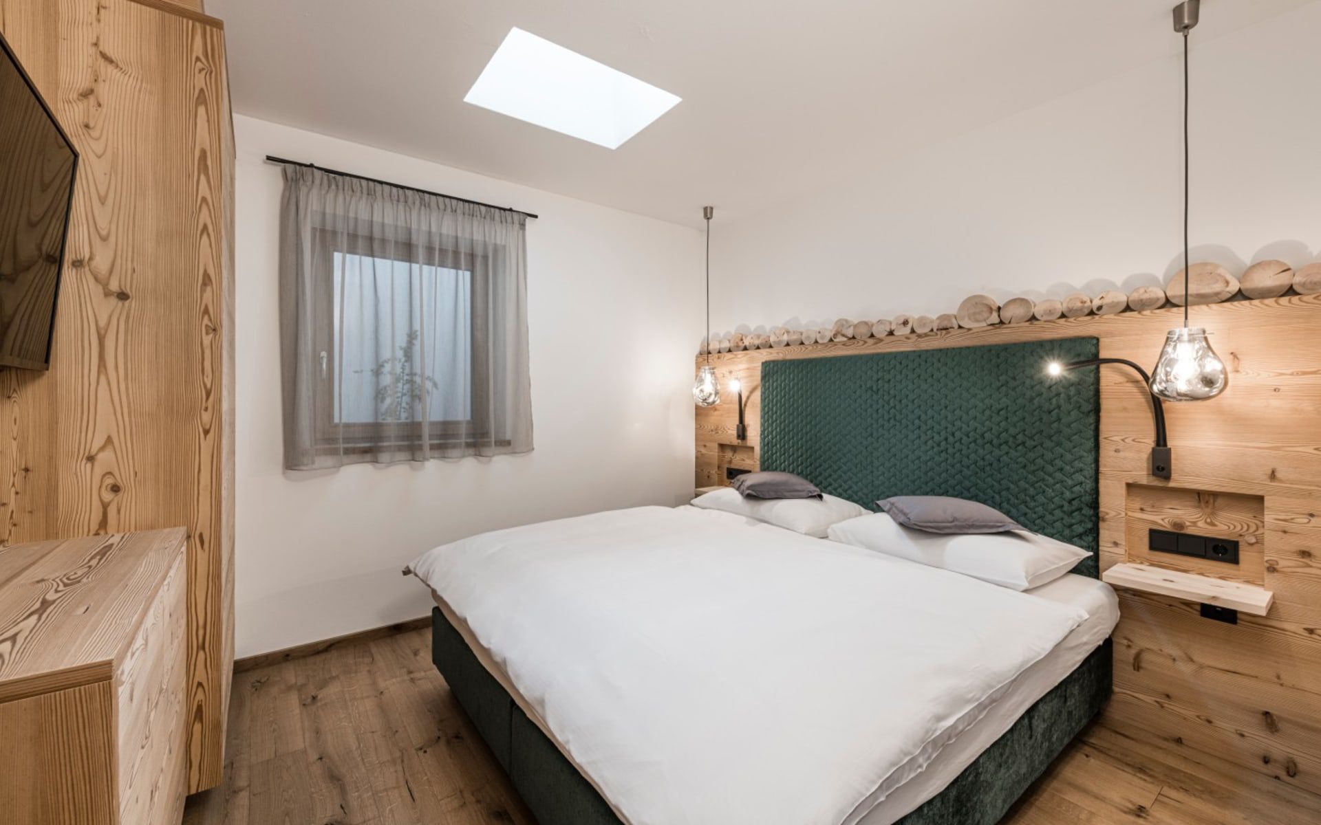 Bedroom at luxury chalet at the Souty Tyrolean Nature Resort