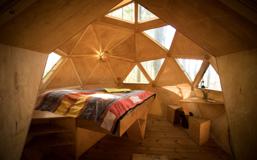 German Treehouses Ball House Interior with The Little Voyager