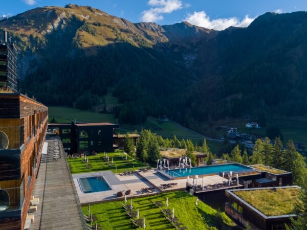 Aerial view of the Austrian Mountain Resort