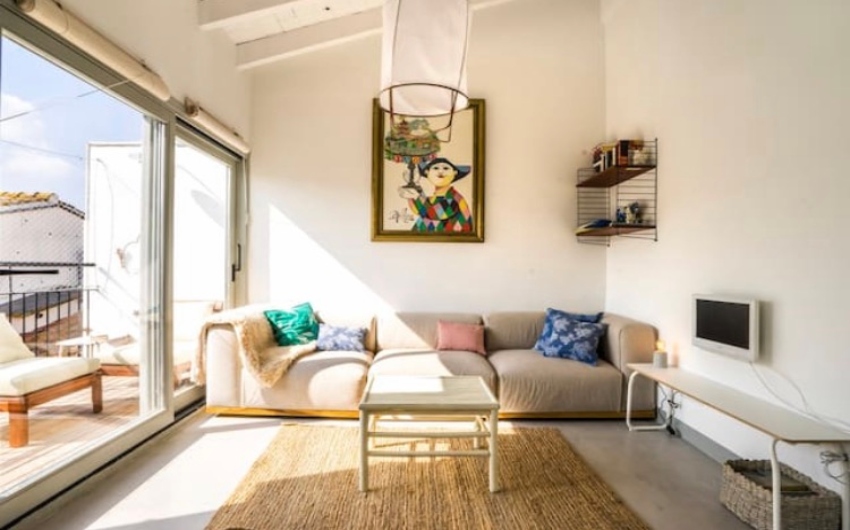Living room at the Costa Brava Beach Apartment