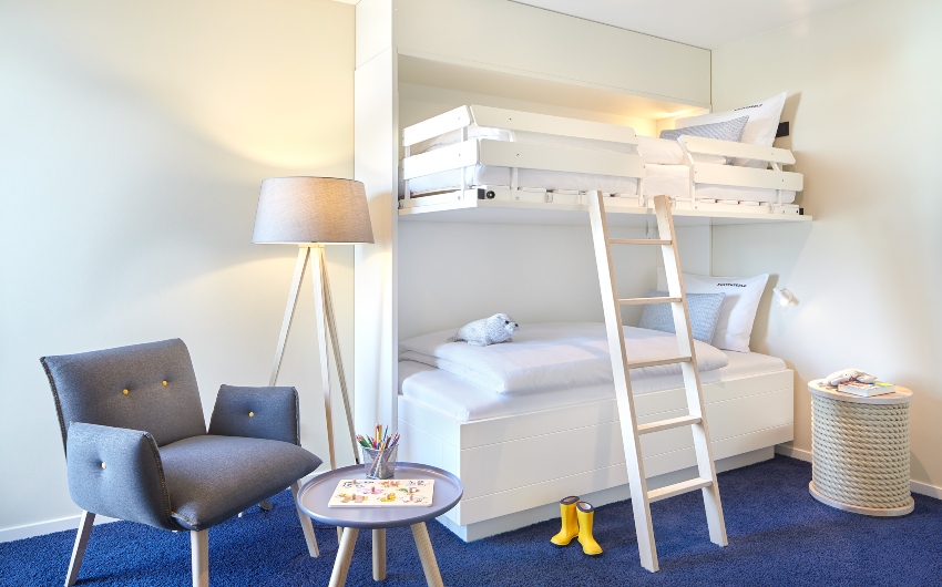 Bunkbed room for children at the North Sea Retreat