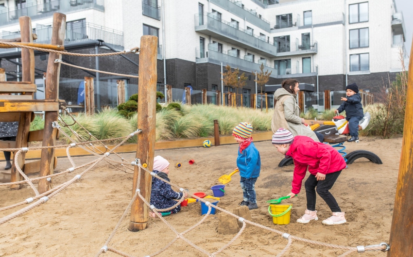 Outdoor playground at The North Sea Retreat