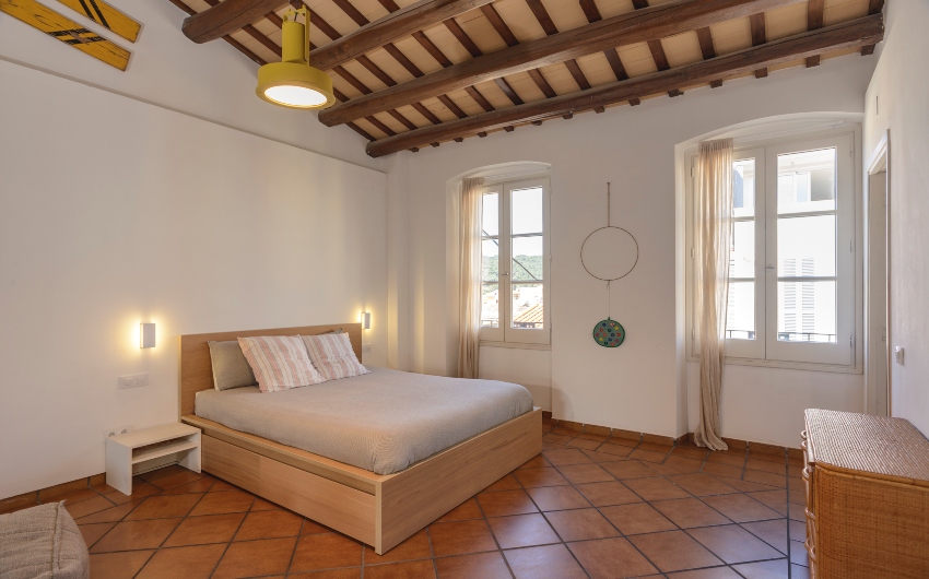 Double bed at the Costa Brava Design Loft