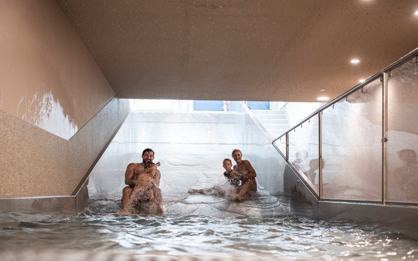 Water slide at the South Tyrolean Panorama Retreat