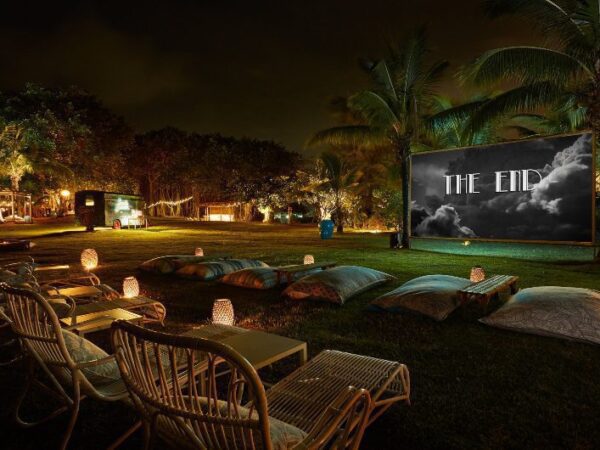 outdoor cinema at LUX* Grand Gaube