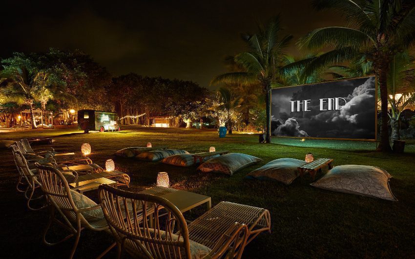 outdoor cinema at LUX* Grand Gaube