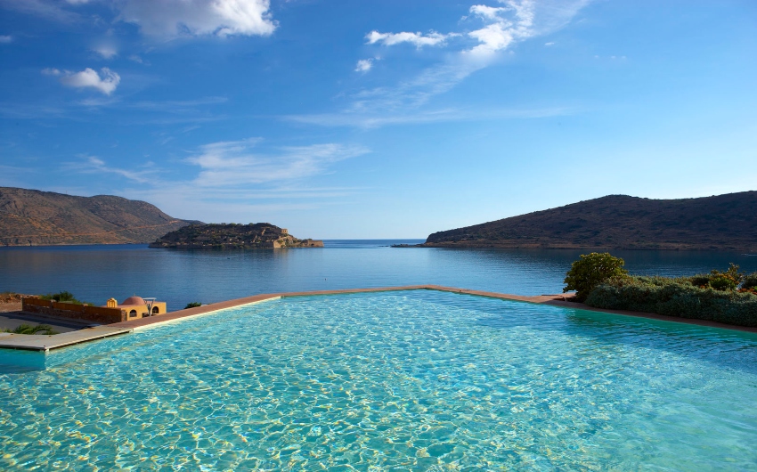 View from the pool at Domes of Elounda