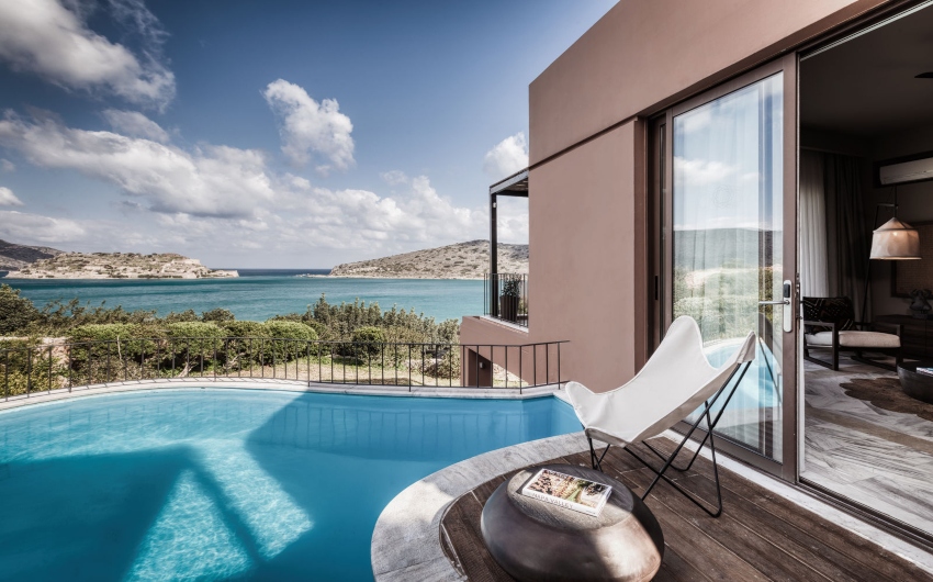 Family suite with private pool at Domes of Elounda