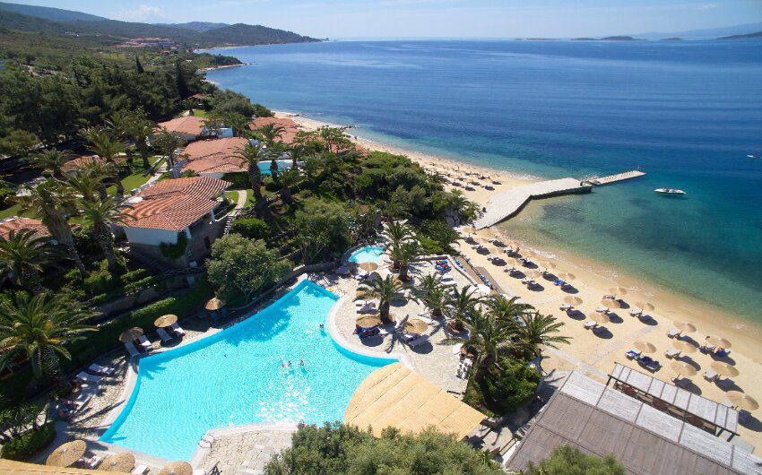 The Halkidiki Seafront Palace aerial view