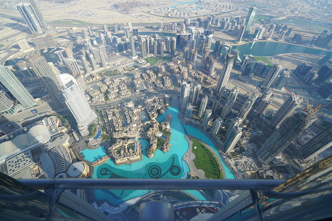 View from the top of the Burj Khalifa Dubai