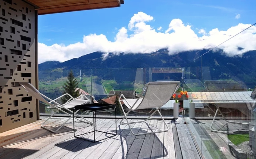 Terrace at the Swiss Mountain Apartment
