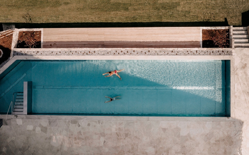 Outdoor pool at the Austrian Nature Retreat