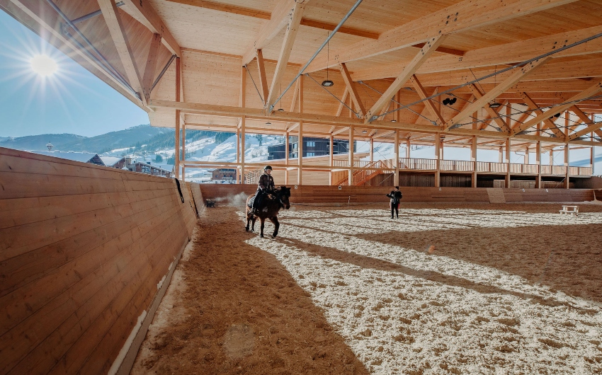 Horse riding arena at the Austrian Nature Retreat