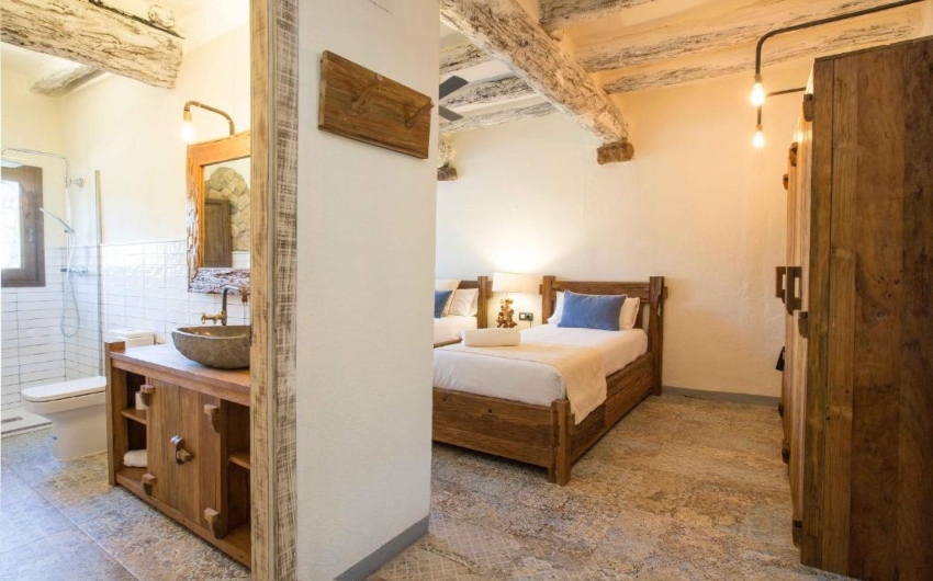 Bedroom at the Catalan Rustic Hideaway