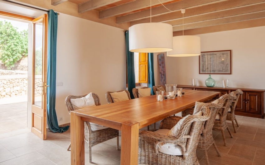 Dining area at The Mallorcan Family Finca