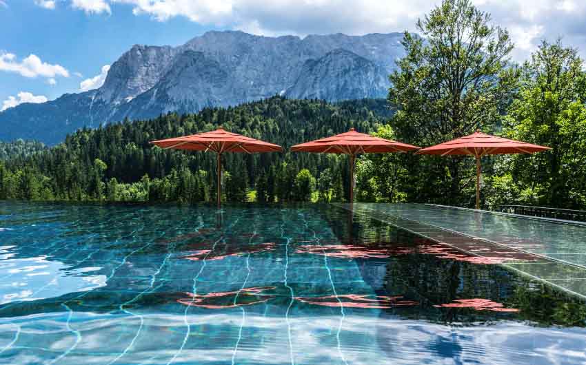 Family Spa pool at Schloss Elmau with The Little Voyager