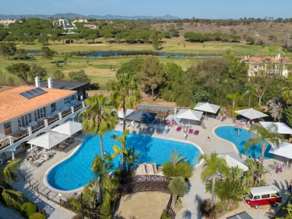 Martinhal Quinta do Lago aerial view of pool and restaurant