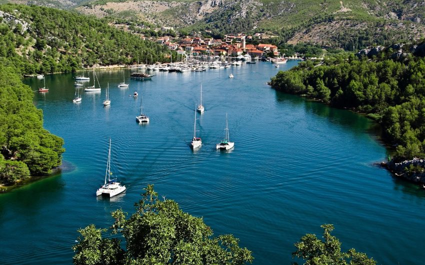 boats on the river in Croatia