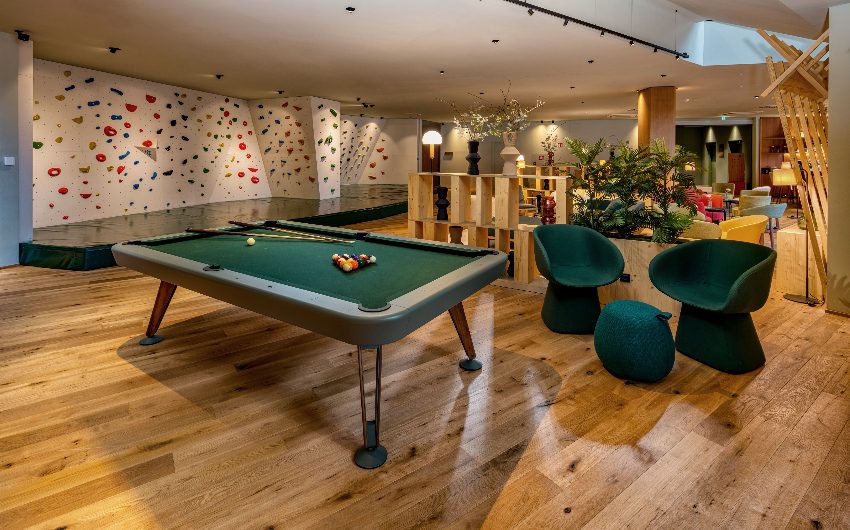 Falkensteiner Hotel Montafon lobby with toys