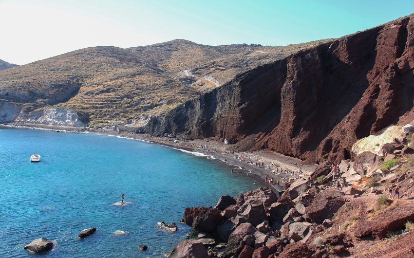 Santorini views vulcanic beach