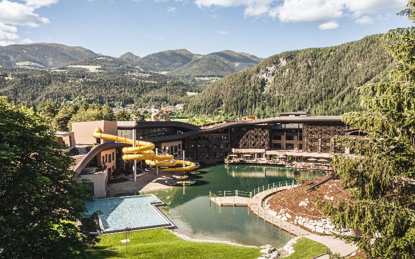 Exterior view of Falkensteiner Family Resort Lido in summer