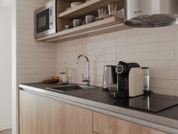 Kitchen at the Studio apartment at the Alentejo Farmhouse