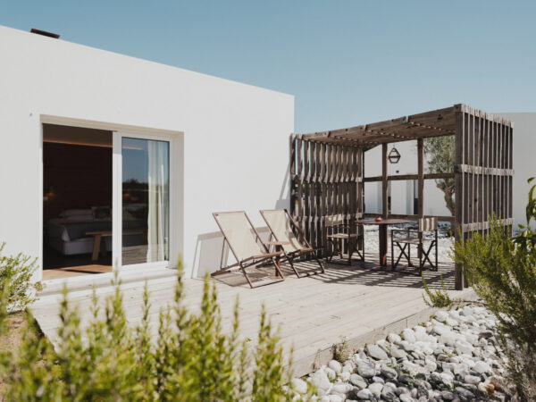 Terrace at the studio apartment at the Alentejo Farmhouse