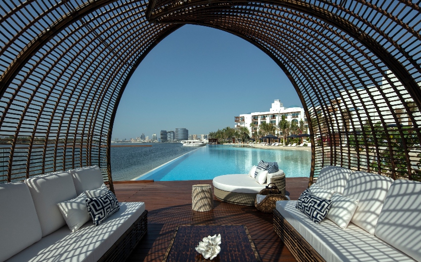 Sitting area by pool at Park Hyatt Dubai