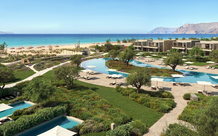 Exterior view with pool at Ikos Kissamos