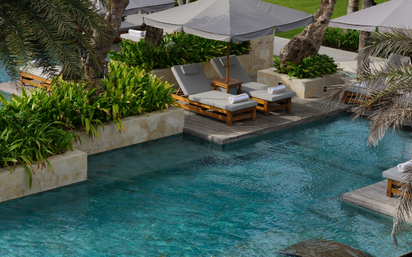 Infinity pool at the Apurva Kempinski Resort Bali