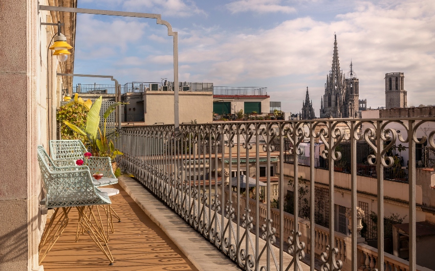 Suite balcony at Kimpton Vividora Barcelona