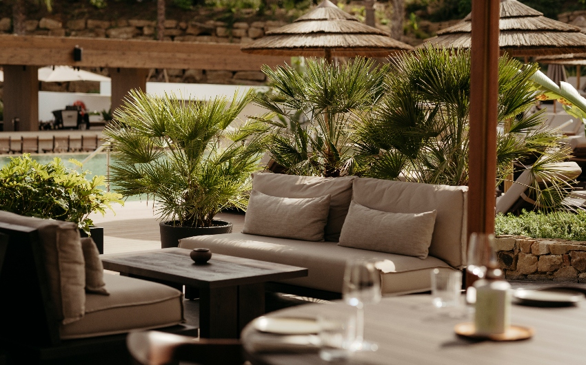 Outdoor sitting area at OKU Andalusia