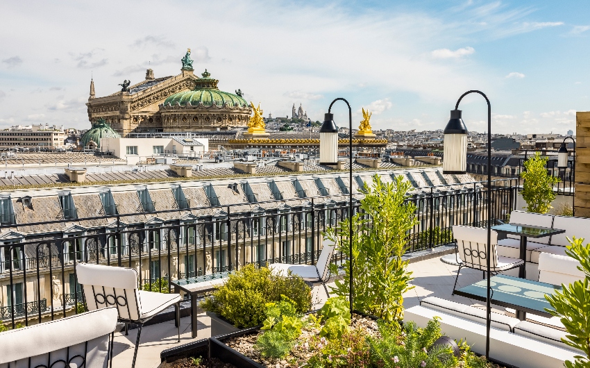 Rooftop bar at Kimpton St. Honoré Paris
